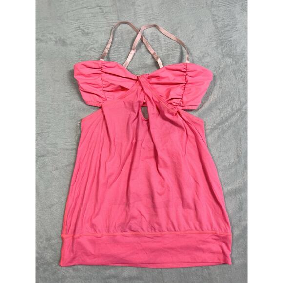Lululemon 8 No Limits Tank Top Built In Bra Flowy Bright Fuchsia Hot Pink Fairy - Picture 1 of 9